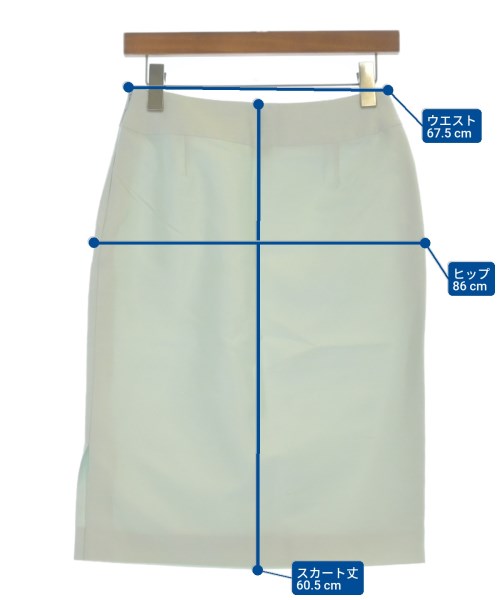 HANAE MORI（ハナエ　モリ）ひざ丈スカート 青 サイズ:38(S位) レディース/2200645376111