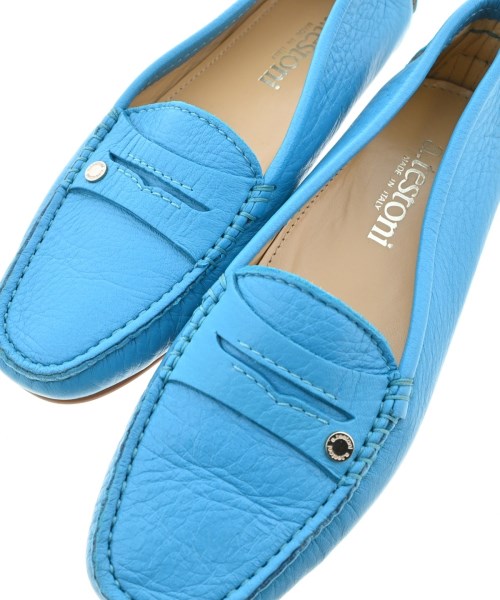 A.testoni（ア・テストーニ）モカシン/デッキシューズ 青 サイズ:EU37 1/2(24cm位) レディース/2200629782051