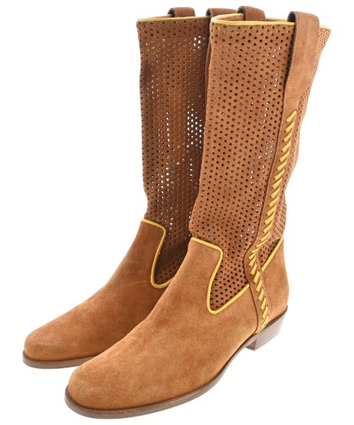 A.testoni(ア・テストーニ)ブーツ 茶 サイズ:EU34 1/2(21cm位)/2200673501066