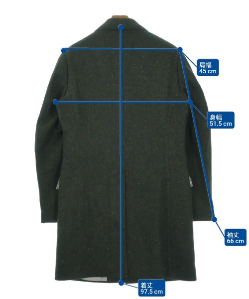 BALLANTYNE（バランタイン）チェスターコート カーキ サイズ:46(M位) メンズ/2200666196033