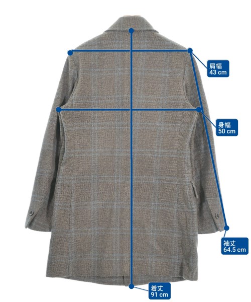 BOGLIOLI（ボリオリ）ステンカラーコート 茶 サイズ:46(M位) メンズ/2200648321101