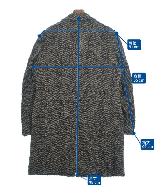 BOGLIOLI（ボリオリ）チェスターコート 紺 サイズ:52(XL位) メンズ/2200652880021