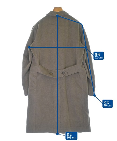 Stile Latino（スティレラティーノ）ステンカラーコート 茶 サイズ:48(L位) メンズ/2200609545058