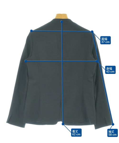 JUNKO SHIMADA（ジュンコシマダ）ノーカラージャケット 黒 サイズ:7(S位) レディース/2200671360207