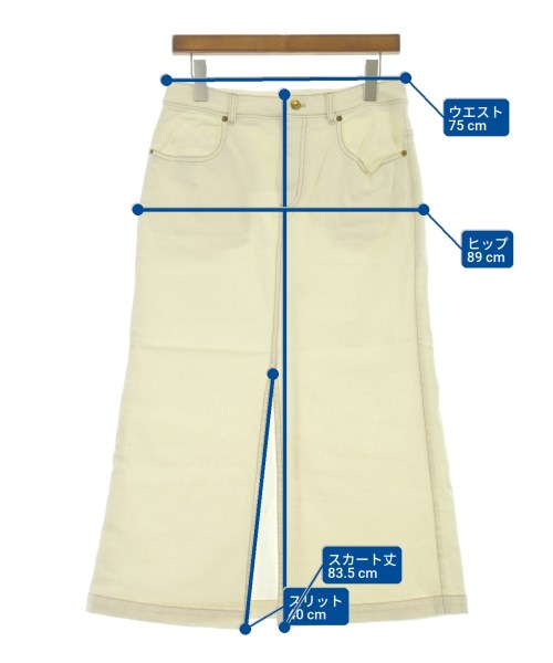 JUNKO SHIMADA（ジュンコシマダ）ロング・マキシ丈スカート 白 サイズ:40(M位) レディース/2200639763026