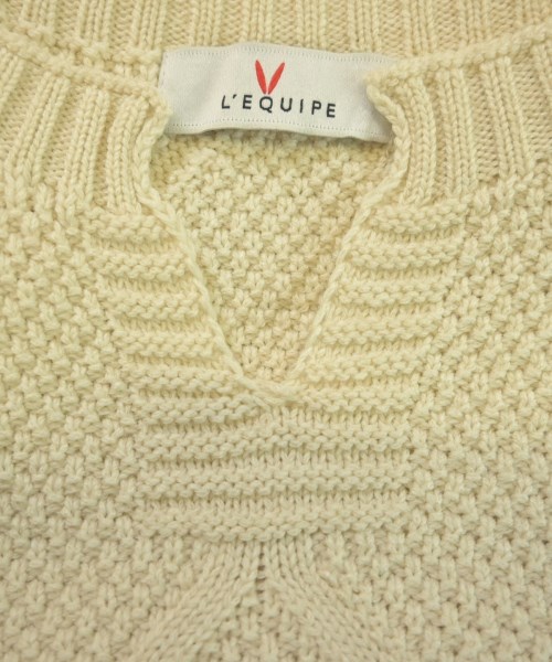 L'EQUIPE YOSHIE INABA（レキップヨシエイナバ）ニット・セーター 白 サイズ:38(S位) レディース/2200637435062