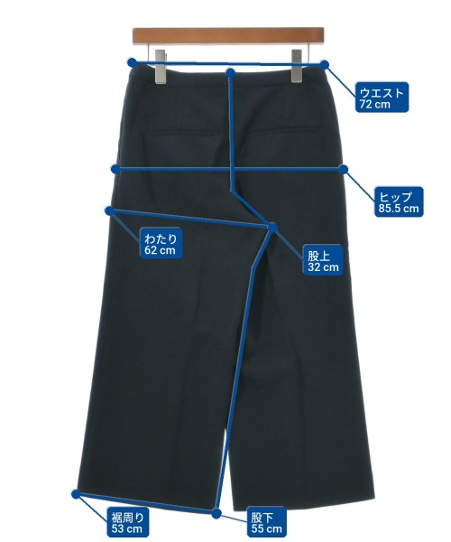 L'EQUIPE YOSHIE INABA（レキップヨシエイナバ）クロップドパンツ 紺 サイズ:38(S位) レディース/2200627104077