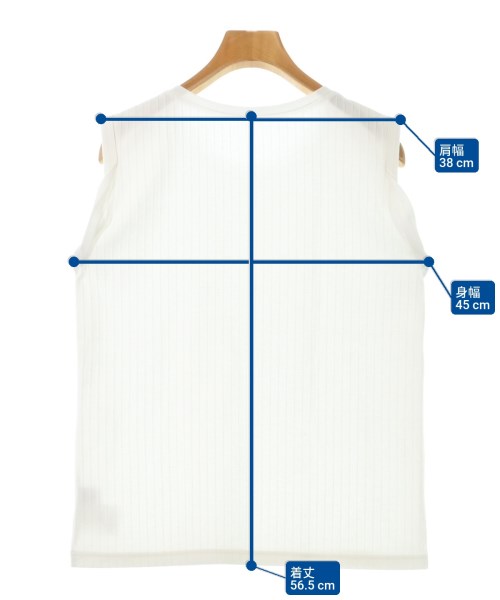 L'EQUIPE YOSHIE INABA（レキップヨシエイナバ）ノースリーブ 白 サイズ:38(S位) レディース/2200617985051