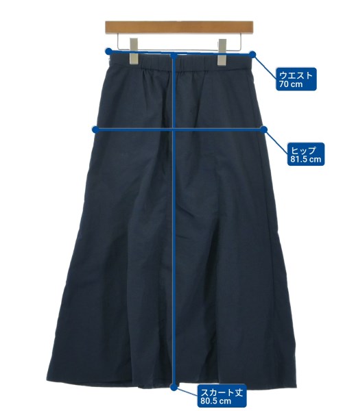 L'EQUIPE YOSHIE INABA（レキップヨシエイナバ）ロング・マキシ丈スカート 紺 サイズ:38(S位) レディース/2200622791111