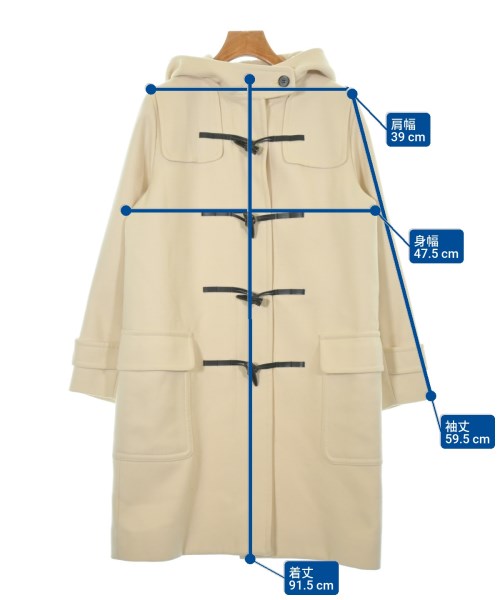 L'EQUIPE YOSHIE INABA（レキップヨシエイナバ）ダッフルコート 白 サイズ:38(S位) レディース/2200612100046