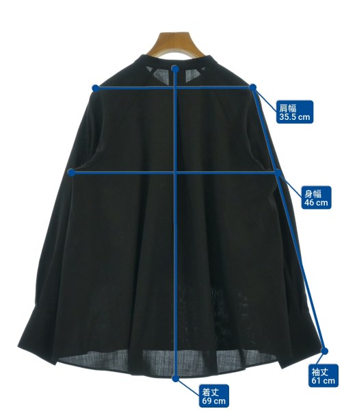 L'EQUIPE YOSHIE INABA（レキップヨシエイナバ）カジュアルシャツ 黒 サイズ:38(M位) レディース/2200626574079