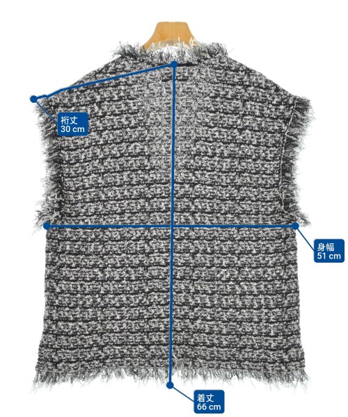 L'EQUIPE YOSHIE INABA（レキップヨシエイナバ）ベスト 黒 サイズ:38(S位) レディース/2200628394040