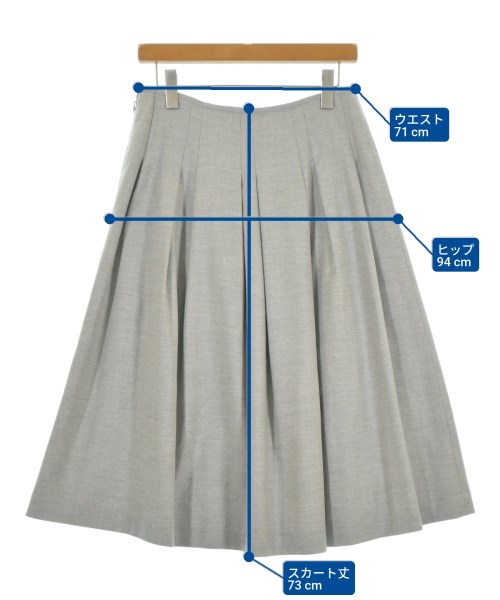 L'EQUIPE YOSHIE INABA（レキップヨシエイナバ）ロング・マキシ丈スカート グレー サイズ:40(M位) レディース/2200630366028