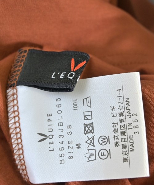 L'EQUIPE YOSHIE INABA（レキップヨシエイナバ）Tシャツ・カットソー オレンジ サイズ:38(S位) レディース/2200632581016