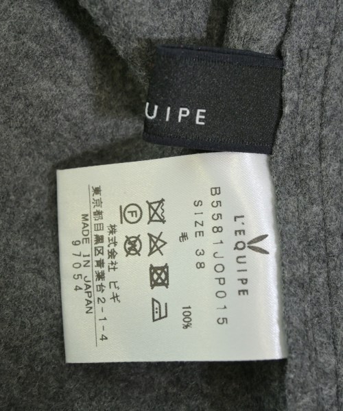 L'EQUIPE YOSHIE INABA（レキップヨシエイナバ）ワンピース グレー サイズ:38(S位) レディース/2200632734023