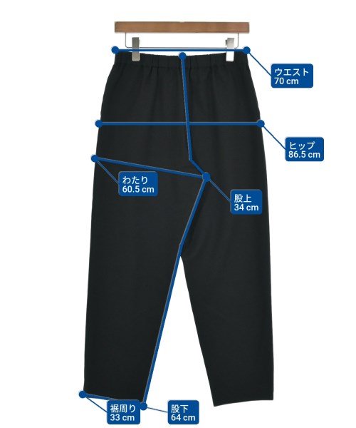 L'EQUIPE YOSHIE INABA（レキップヨシエイナバ）スラックス 黒 サイズ:40(M位) レディース/2200633021023