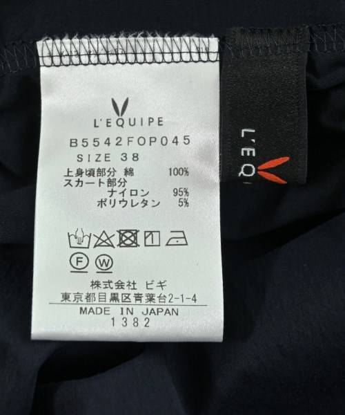 L'EQUIPE YOSHIE INABA（レキップヨシエイナバ）ワンピース 紺 サイズ:38(S位) レディース/2200617346012