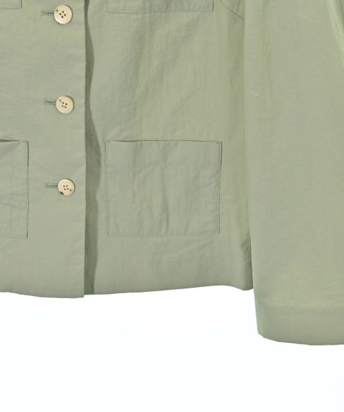 L'EQUIPE YOSHIE INABA（レキップヨシエイナバ）ノーカラージャケット カーキ サイズ:38(S位) レディース/2200617482031