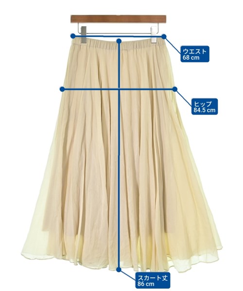 L'EQUIPE YOSHIE INABA（レキップヨシエイナバ）ロング・マキシ丈スカート ベージュ サイズ:38(S位) レディース/2200617482062