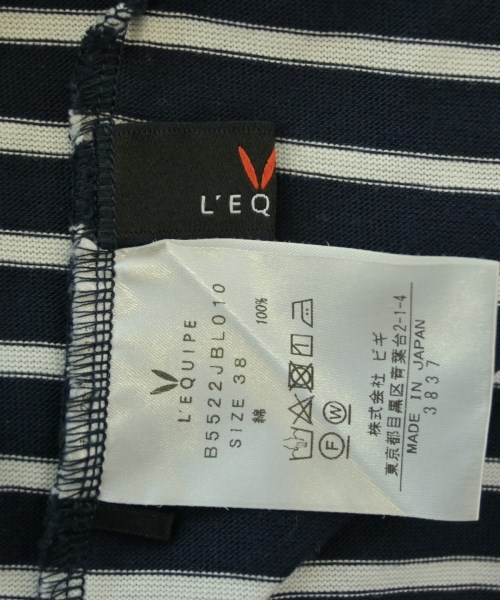 L'EQUIPE YOSHIE INABA（レキップヨシエイナバ）Tシャツ・カットソー 紺 サイズ:38(S位) レディース/2200621073010