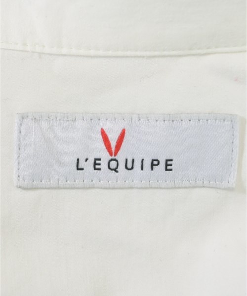 L'EQUIPE YOSHIE INABA（レキップヨシエイナバ）シャツワンピース 白 サイズ:38(S位) レディース/2200621357011