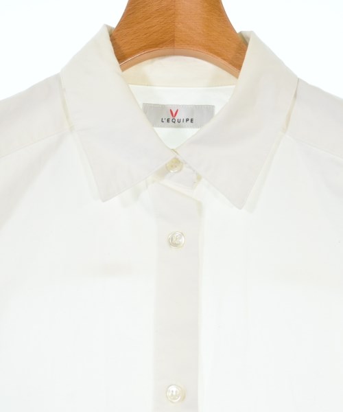 L'EQUIPE YOSHIE INABA（レキップヨシエイナバ）シャツワンピース 白 サイズ:38(S位) レディース/2200621357011