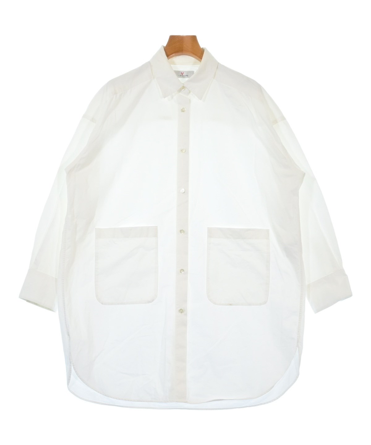 L'EQUIPE YOSHIE INABA（レキップヨシエイナバ）シャツワンピース 白