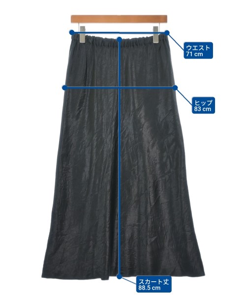 L'EQUIPE YOSHIE INABA（レキップヨシエイナバ）ロング・マキシ丈スカート 黒 サイズ:38(S位) レディース/2200621357035