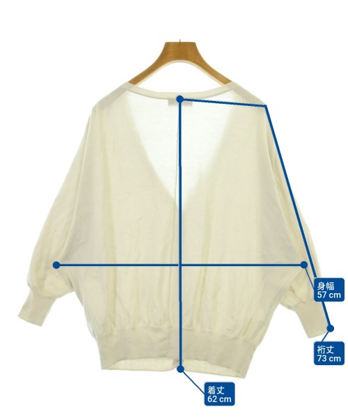 L'EQUIPE YOSHIE INABA（レキップヨシエイナバ）カーディガン 白 サイズ:38(S位) レディース/2200671349042