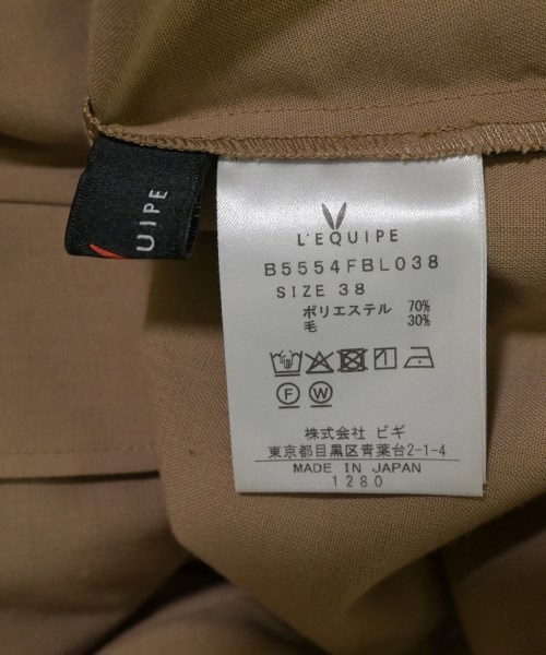 L'EQUIPE YOSHIE INABA（レキップヨシエイナバ）ブラウス ベージュ サイズ:38(S位) レディース/2200678055038