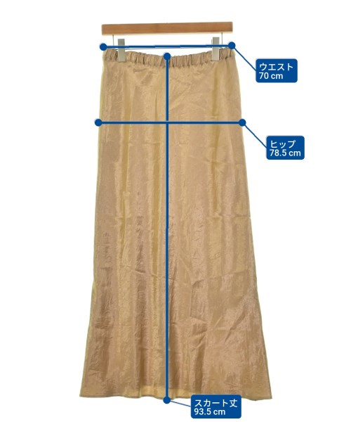 L'EQUIPE YOSHIE INABA（レキップヨシエイナバ）ロング・マキシ丈スカート ゴールド サイズ:38(S位) レディース/2200678055090