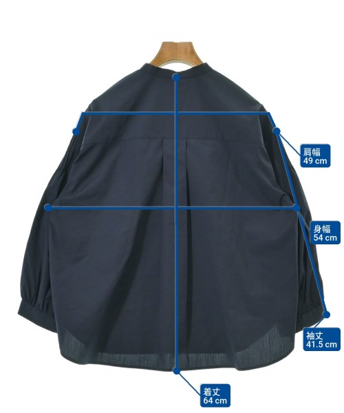 L'EQUIPE YOSHIE INABA（レキップヨシエイナバ）ブラウス 紺 サイズ:38(S位) レディース/2200678055106