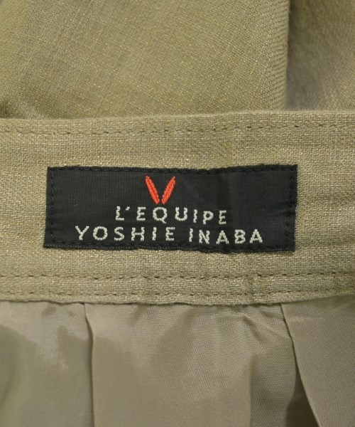 L'EQUIPE YOSHIE INABA（レキップヨシエイナバ）ひざ丈スカート カーキ サイズ:40(M位) レディース/2200682188029