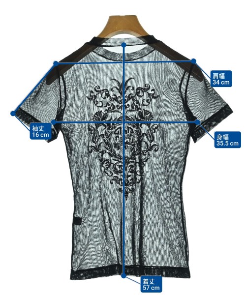 L'EQUIPE YOSHIE INABA（レキップヨシエイナバ）Tシャツ・カットソー 黒 サイズ:-(XS位) レディース/2200694047062