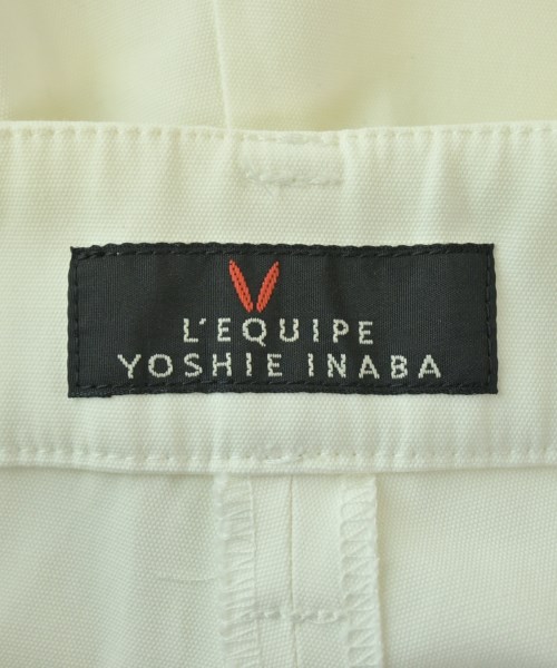 L'EQUIPE YOSHIE INABA（レキップヨシエイナバ）スラックス 白 サイズ:40(M位) レディース/2200694047086
