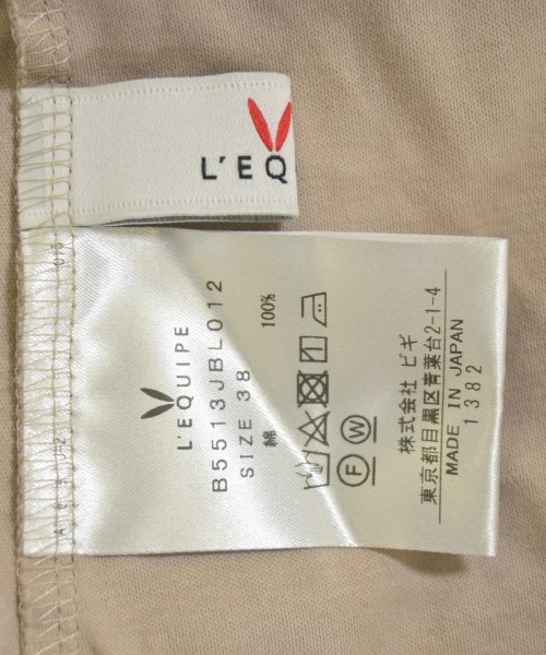 L'EQUIPE YOSHIE INABA（レキップヨシエイナバ）Tシャツ・カットソー ベージュ サイズ:38(S位) レディース/2200701511036