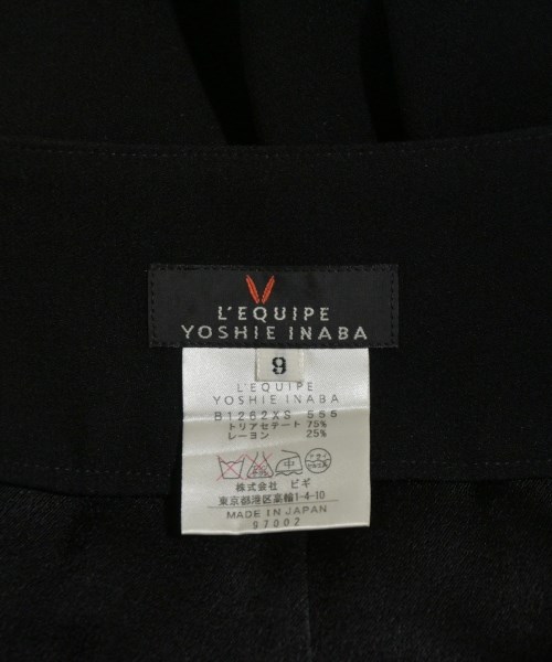 L'EQUIPE YOSHIE INABA（レキップヨシエイナバ）ひざ丈スカート 黒 サイズ:9(M位) レディース/2200658061141