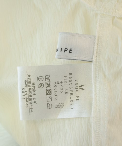 L'EQUIPE YOSHIE INABA（レキップヨシエイナバ）カジュアルシャツ 白 サイズ:38(S位) レディース/2200661915011