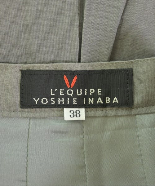 L'EQUIPE YOSHIE INABA（レキップヨシエイナバ）ひざ丈スカート グレー サイズ:38(S位) レディース/2200709487067