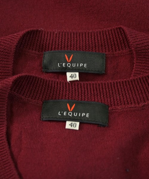 L'EQUIPE YOSHIE INABA（レキップヨシエイナバ）ニット・セーター 赤 サイズ:40/40(M位) レディース/2200625130016