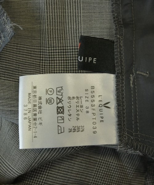 L'EQUIPE YOSHIE INABA（レキップヨシエイナバ）スラックス グレー サイズ:38(M位) レディース/2200650111042