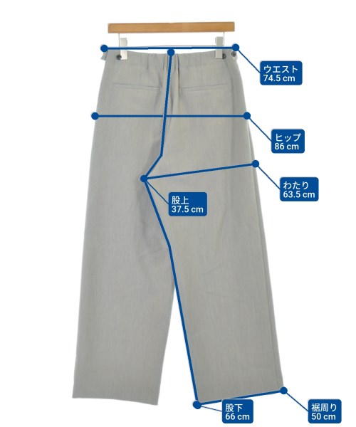 L'EQUIPE YOSHIE INABA（レキップヨシエイナバ）スラックス グレー サイズ:38(S位) レディース/2200650168039