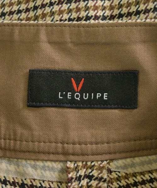 L'EQUIPE YOSHIE INABA（レキップヨシエイナバ）スラックス 茶 サイズ:36(XS位) レディース/2200636941090
