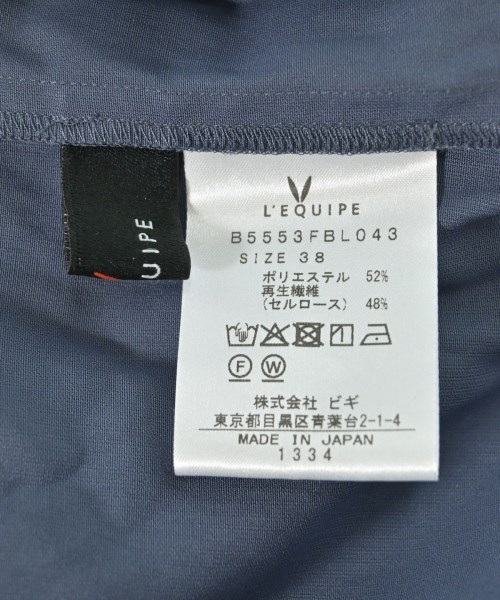 L'EQUIPE YOSHIE INABA（レキップヨシエイナバ）カジュアルシャツ 青 サイズ:38(S位) レディース/2200650964020