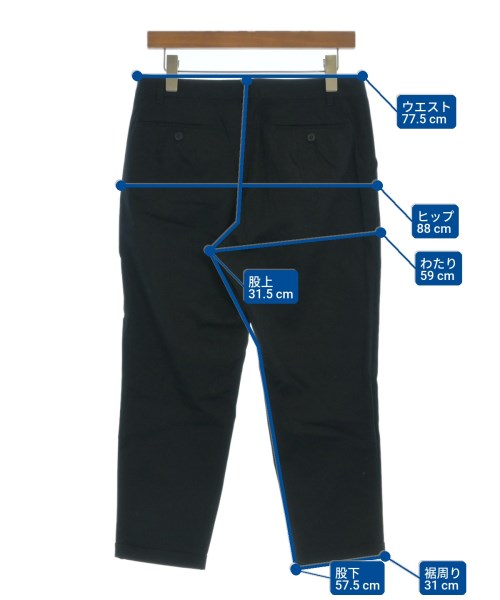 L'EQUIPE YOSHIE INABA（レキップヨシエイナバ）クロップドパンツ 紺 サイズ:40(M位) レディース/2200640120580