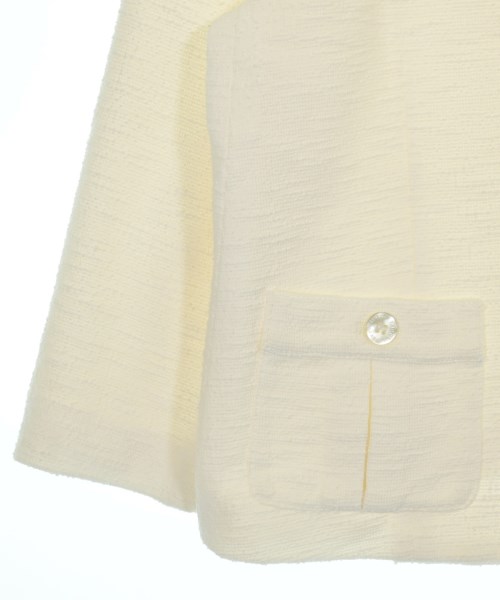 L'EQUIPE YOSHIE INABA（レキップヨシエイナバ）ノーカラージャケット 白 サイズ:38(S位) レディース/2200666450043