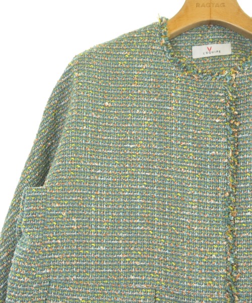 L'EQUIPE YOSHIE INABA（レキップヨシエイナバ）ノーカラージャケット 緑 サイズ:38(S位) レディース/2200669199017