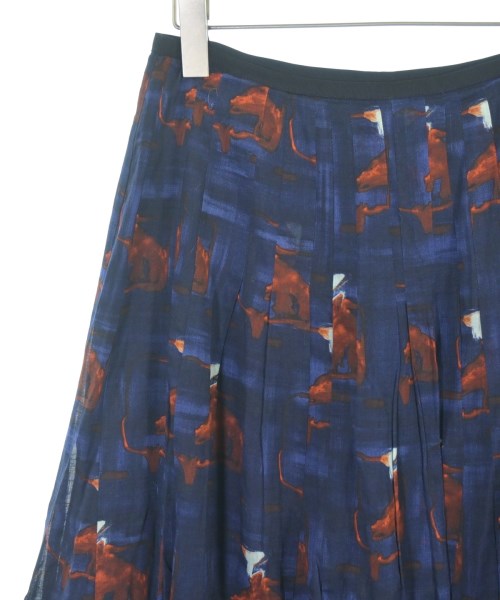 L'EQUIPE YOSHIE INABA（レキップヨシエイナバ）ロング・マキシ丈スカート 紺 サイズ:38(S位) レディース/2200669199048