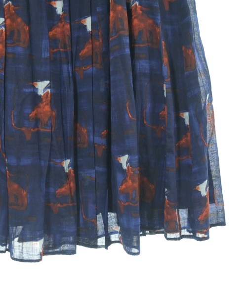 L'EQUIPE YOSHIE INABA（レキップヨシエイナバ）ロング・マキシ丈スカート 紺 サイズ:38(S位) レディース/2200669199048