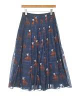 L'EQUIPE YOSHIE INABA（レキップヨシエイナバ）ロング・マキシ丈スカート 紺 サイズ:38(S位) レディース/2200669199048